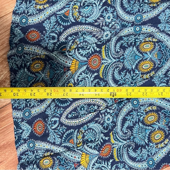 Band of Gypsies Blue Fit and Flare Dress Size S Long Sleeve Bohemian Sunflower - Picture 7 of 7